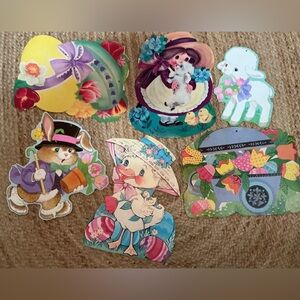 Vintage Lot of 15 Easter Die Cuts